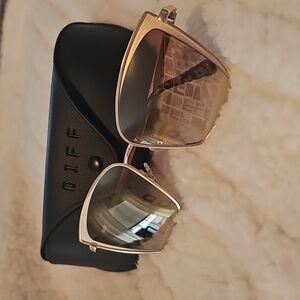 Gold Becky Diff Eyewear Sunglasses